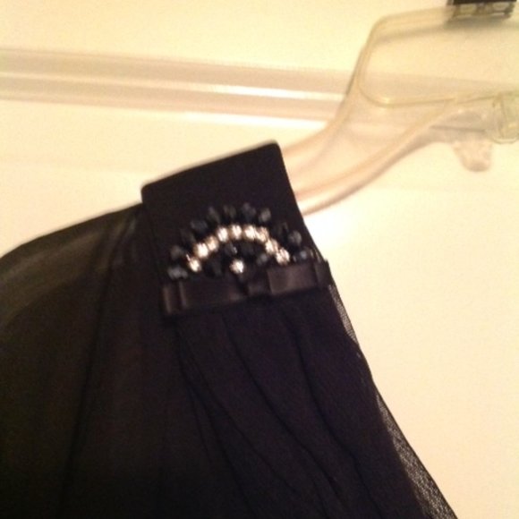 BLACK ONE SHOULDER PARTY DRESS - SIZE 14 - Picture 2 of 4